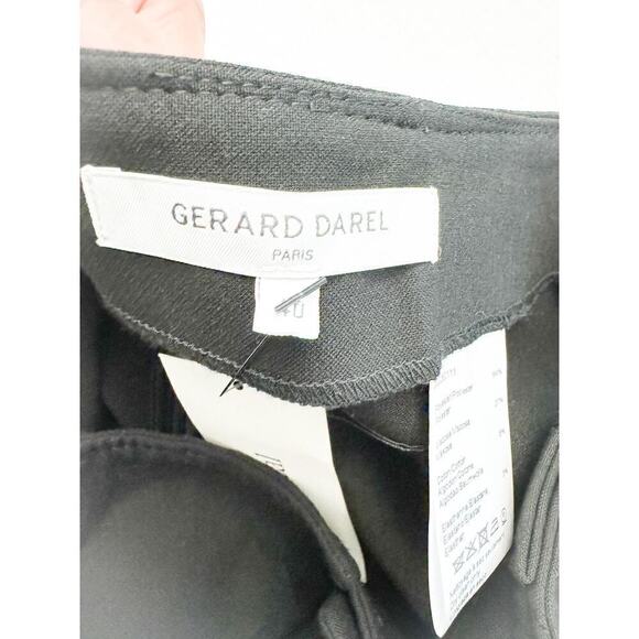 Gerald Darel Front Embellished Button Black Pencil Skirt Size 40 Paris - Picture 3 of 5